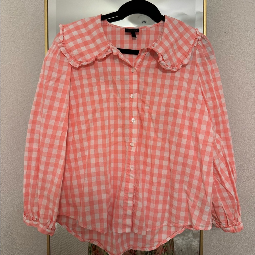 Who What Wear Plaid Button Down Shirt